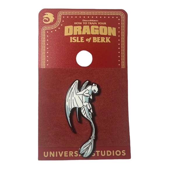Universal Studios Epic Universe Isle of Berk Light Fury Pin - Picture 1 of 1